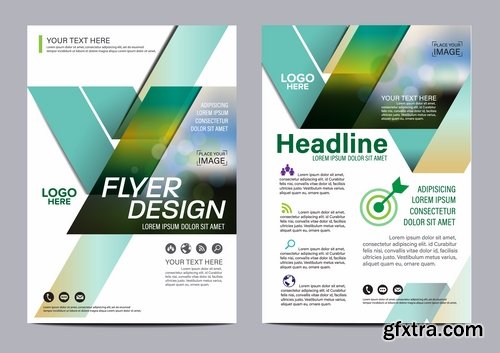 Collection of flyer banner cover template sample card invitation card 25 EPS