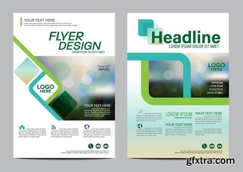 Collection of flyer banner cover template sample card invitation card 25 EPS