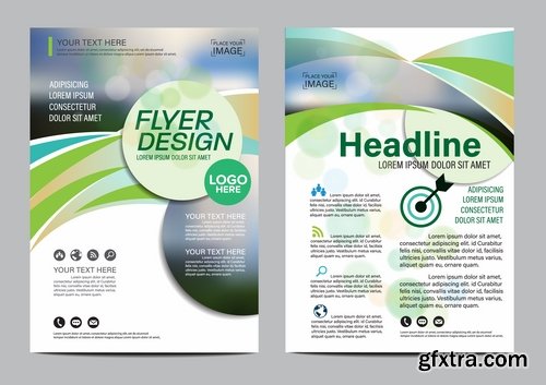 Collection of flyer banner cover template sample card invitation card 25 EPS