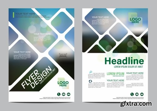 Collection of flyer banner cover template sample card invitation card 25 EPS