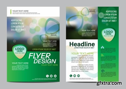 Collection of flyer banner cover template sample card invitation card 25 EPS