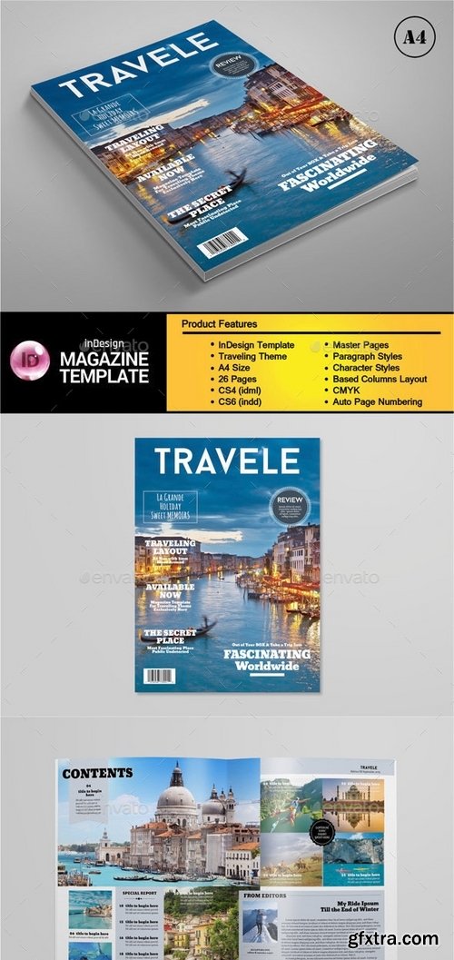 GraphicRiver - A4 Traveling Magazine Template 13000919