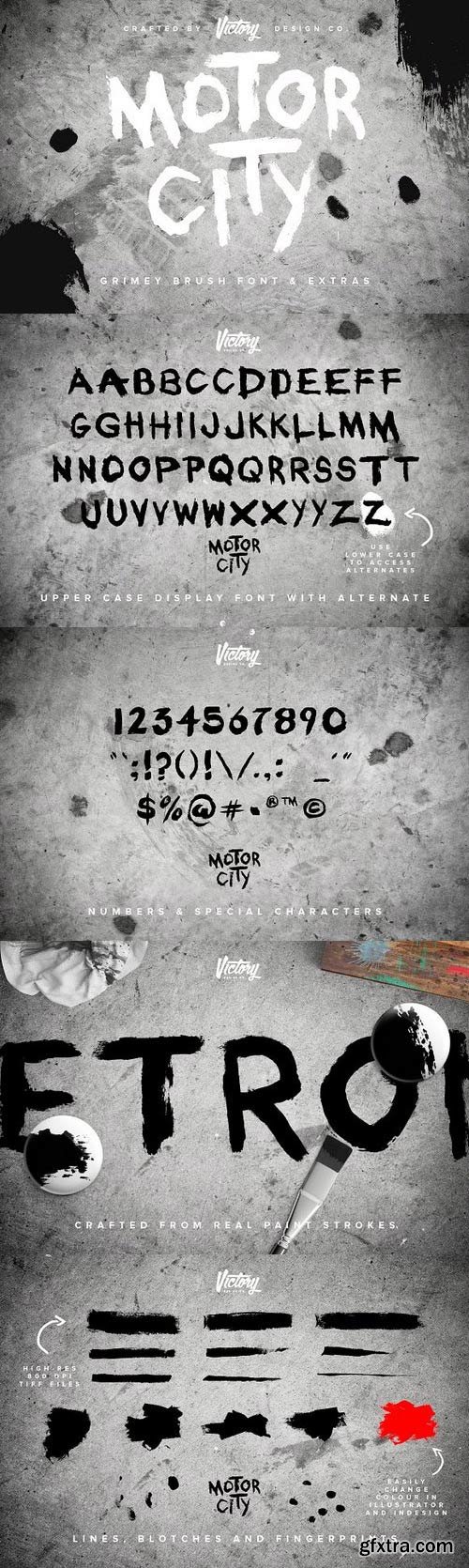 CM - Motor City Font + Extras 1179757