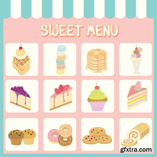 Sweet menu - 6 EPS