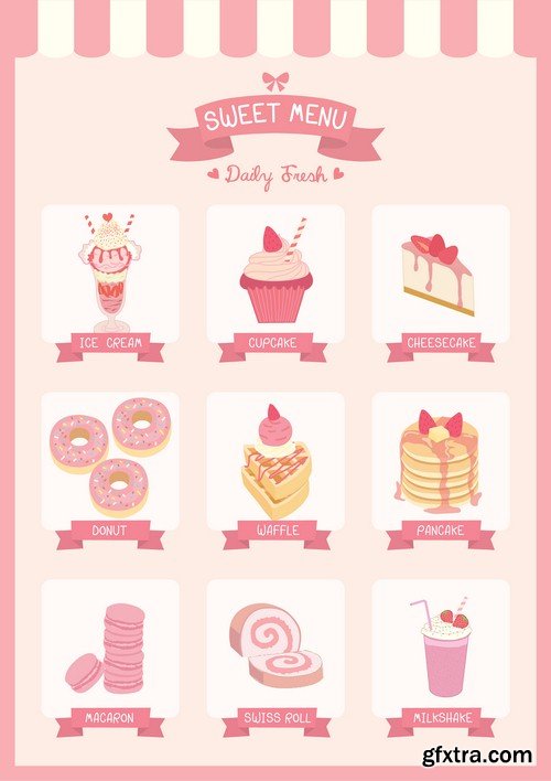 Sweet menu - 6 EPS