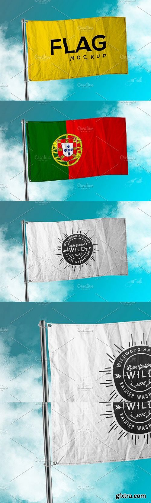 CM - Photorealistic Flag Mockup 1132053