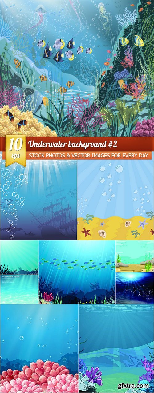 Underwater background 2, 10 x EPS