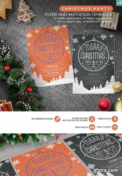 GraphicRiver - Christmas Party Flyer and Invitation Template 13643037