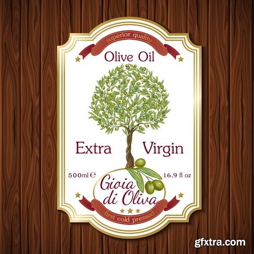 Olive oil labels - 5 EPS