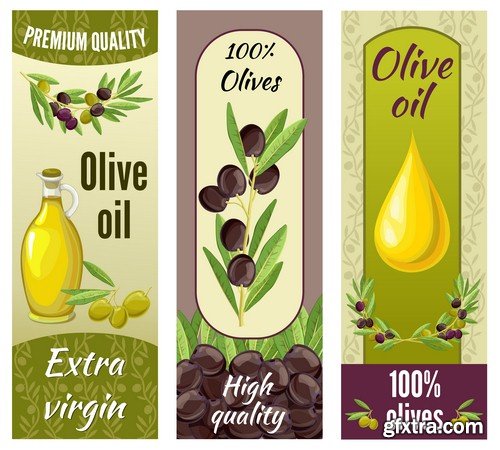 Olive oil labels - 5 EPS