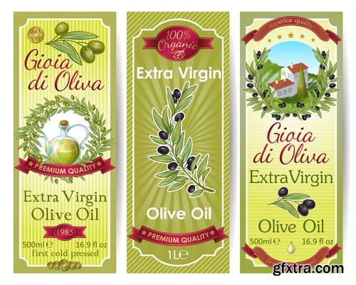 Olive oil labels - 5 EPS