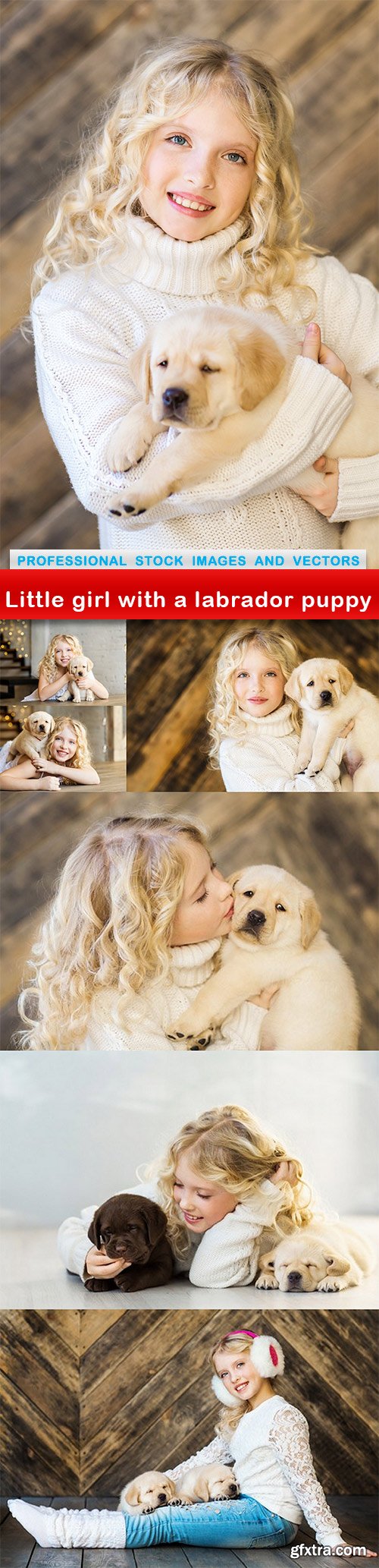 Little girl with a labrador puppy - 7 UHQ JPEG