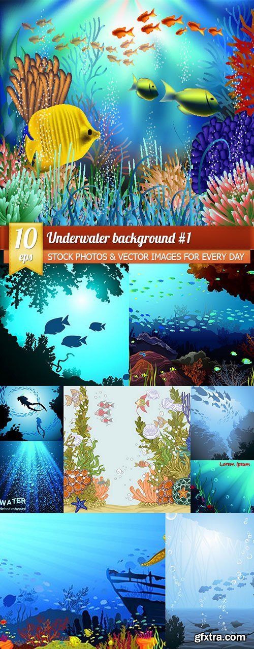 Underwater background 1, 10 x EPS