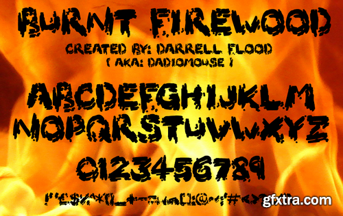 Burnt Firewood font