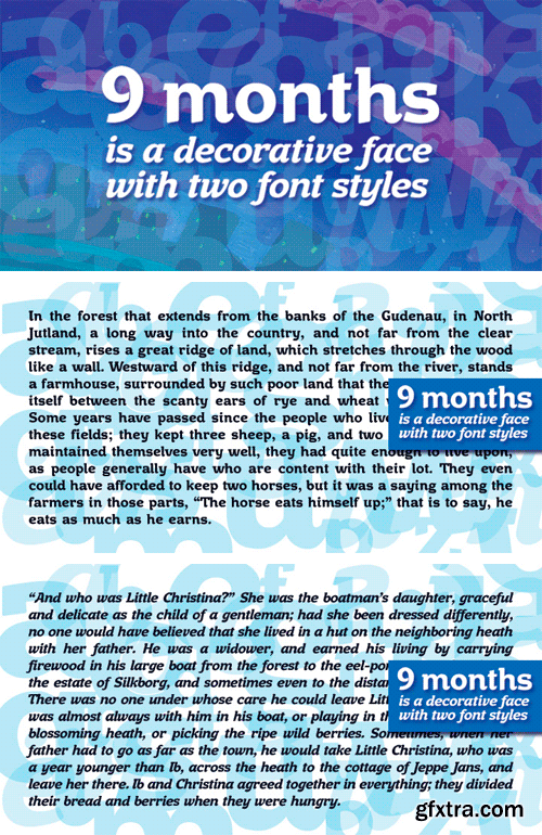 9 Months Font Family