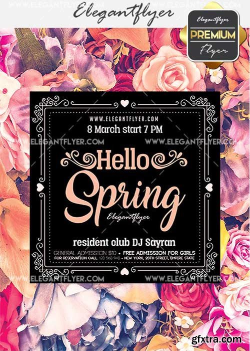 Hello Spring V02 Flyer PSD Template + Facebook Cover