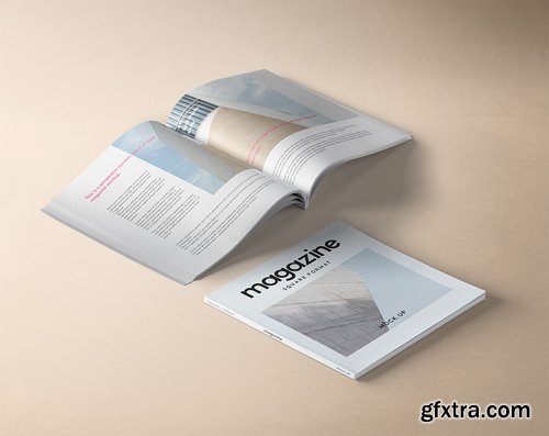 Square Psd Magazine Mockup Vol 4