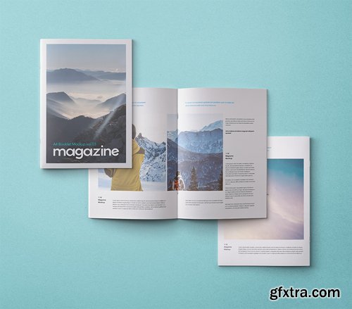 A4 Psd Magazine Booklet Mockup Vol 3