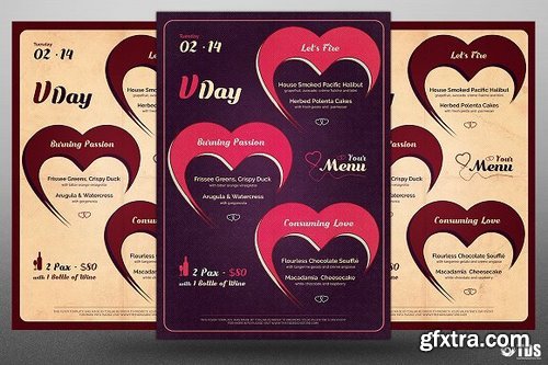 CM - Valentines Day Menu Template V9 1173054