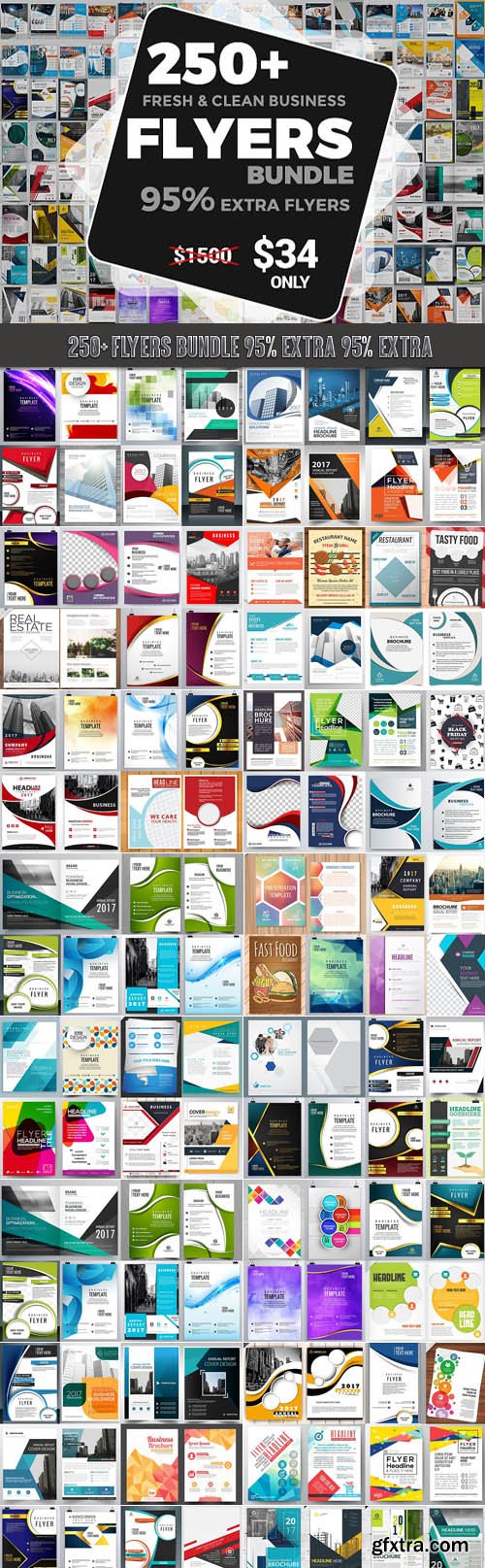 Creativemarket - 250+ Flyers Bundle 95% Extra 95% Extra 1247298