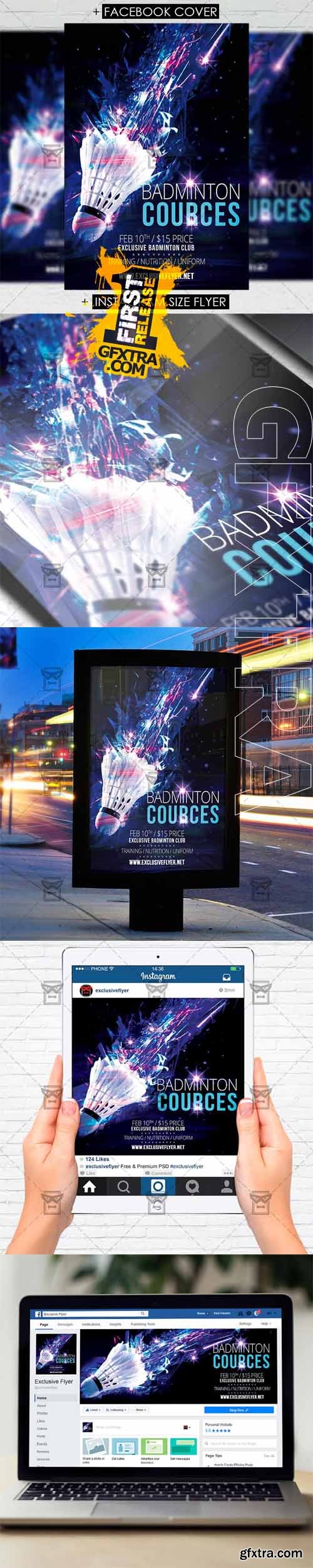 Badminton Cources - Premium Flyer Template