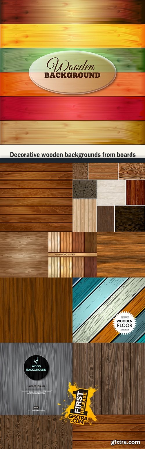 Decorative wooden backgrounds from boards