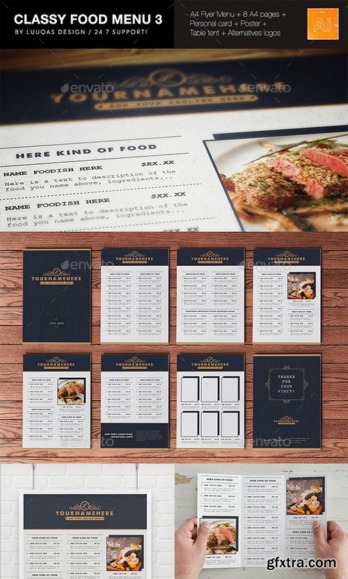 GraphicRiver - Classy Food Menu 3 12088875