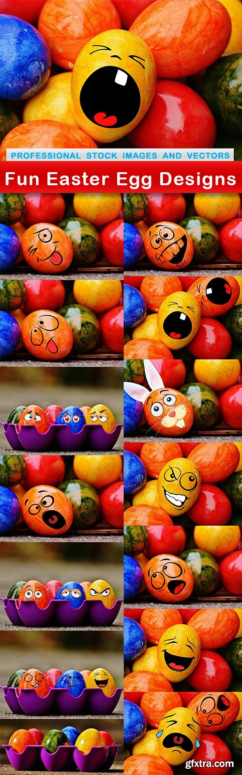 Fun Easter Egg Designs - 15 UHQ JPEG