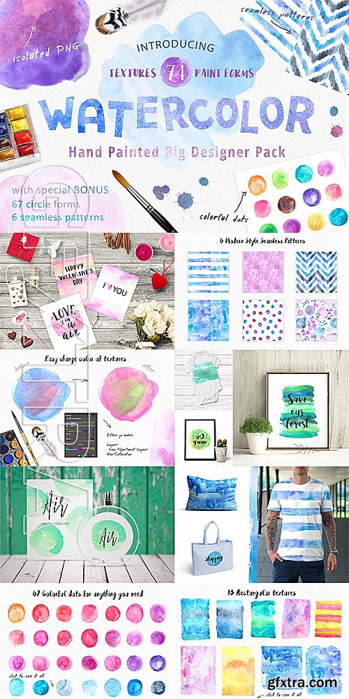 CM - Big Watercolor Textures Pack 1214987