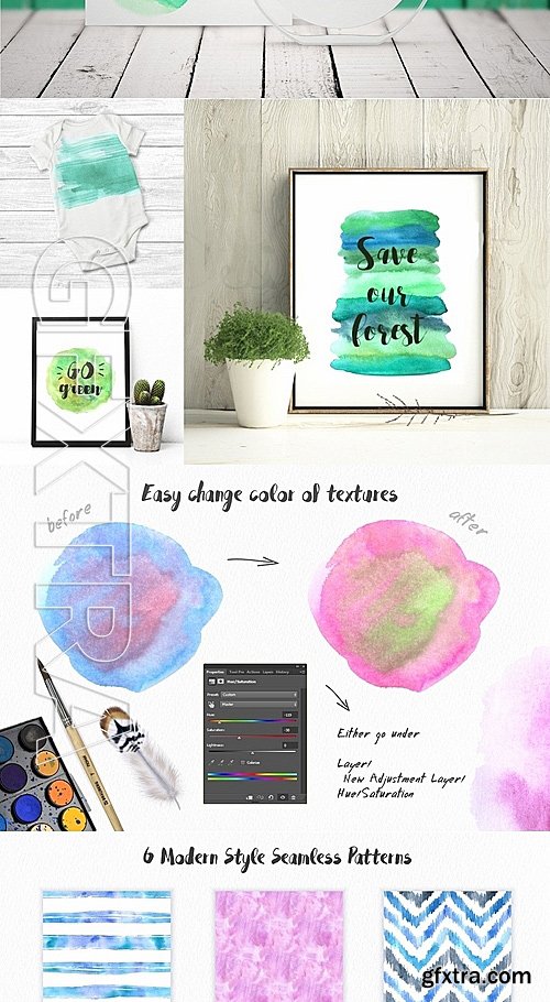 CM - Big Watercolor Textures Pack 1214987