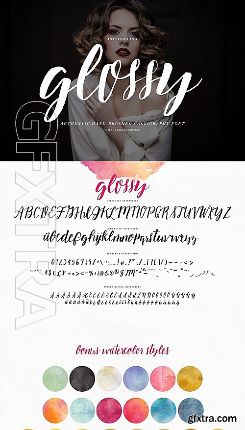 CM - Brush Script Font Glossy Script 1231588