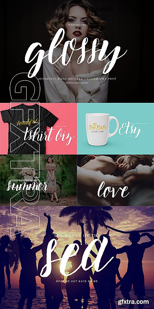 CM - Brush Script Font Glossy Script 1231588