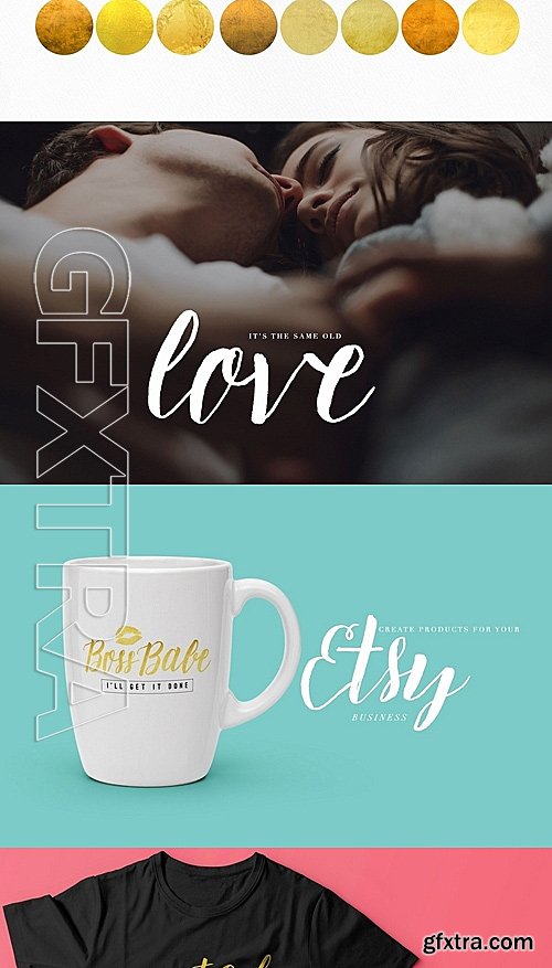 CM - Brush Script Font Glossy Script 1231588