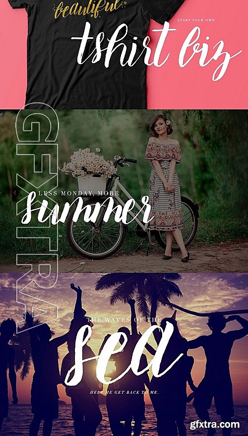 CM - Brush Script Font Glossy Script 1231588