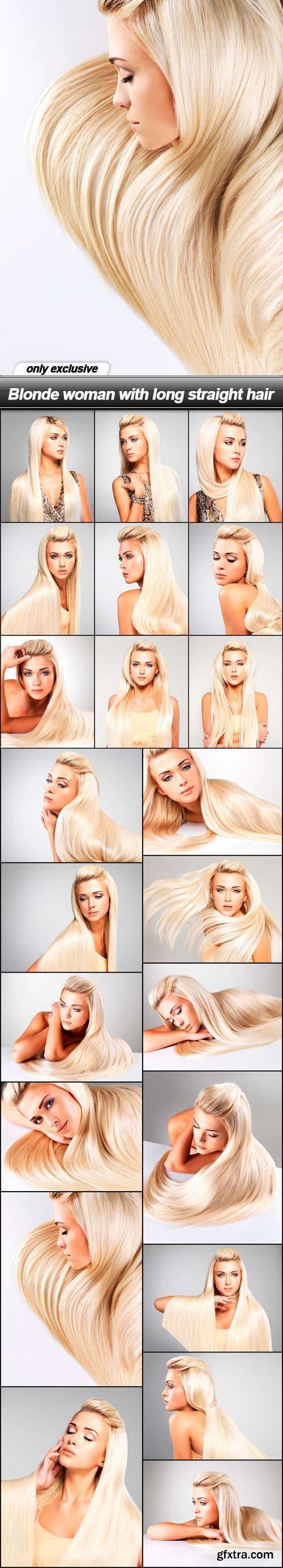 Blonde woman with long straight hair - 22 UHQ JPEG