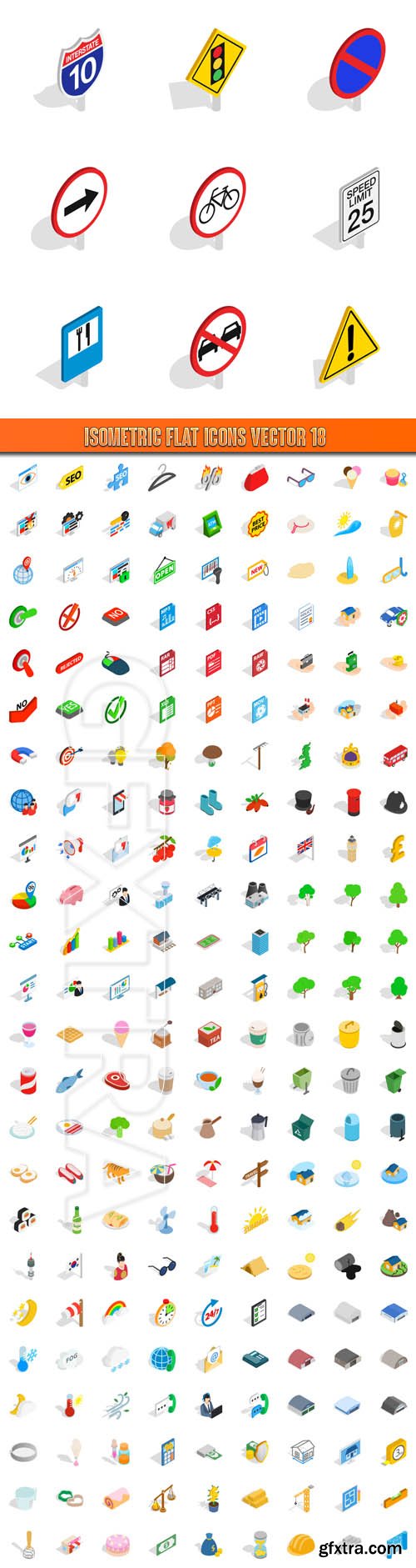 Isometric flat icon vector 18