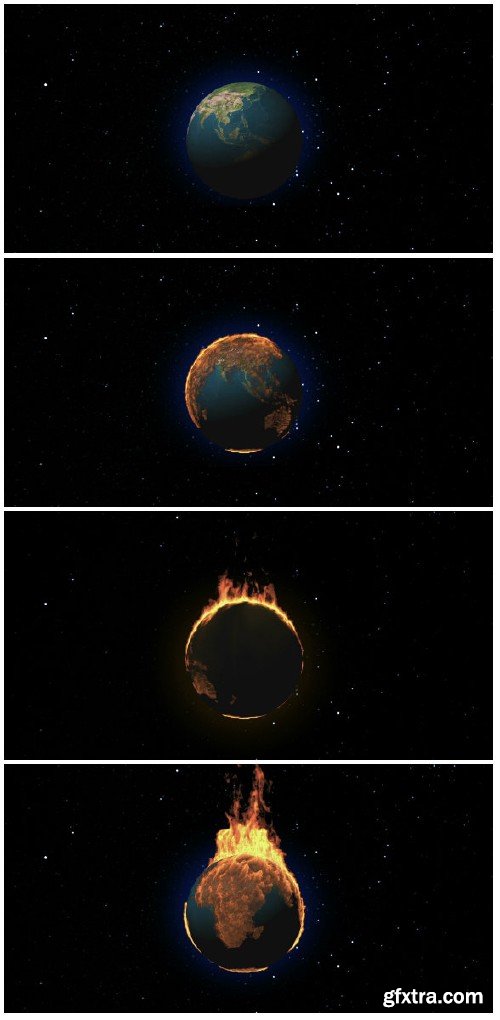 Video footage Earth on Fire