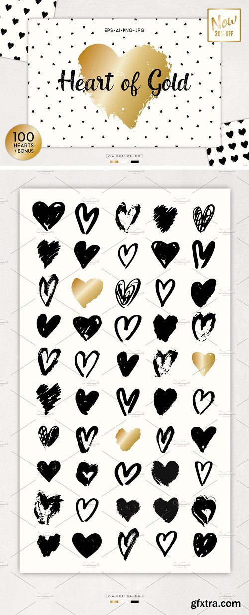 CM 1173015 - Heart of Gold Graphics Set