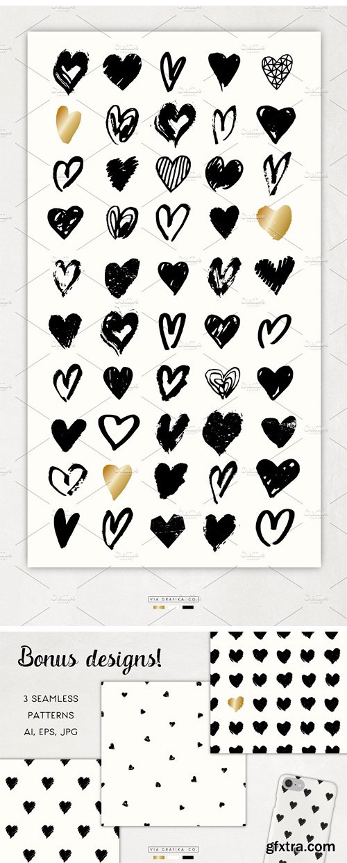 CM 1173015 - Heart of Gold Graphics Set