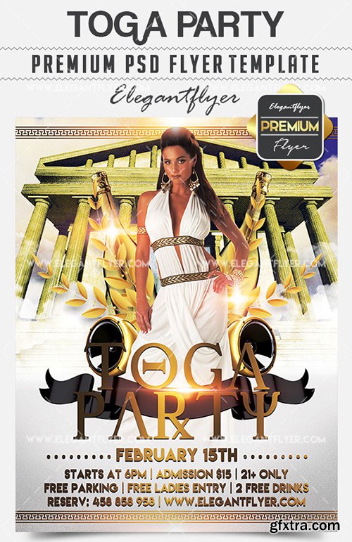 Toga Party – Flyer PSD Template + Facebook Cover