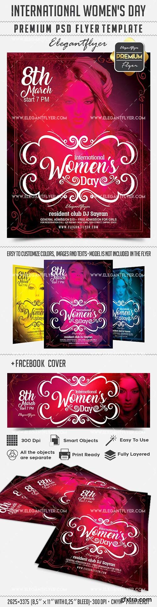 International Women’s Day – Flyer PSD Template + Facebook Cover