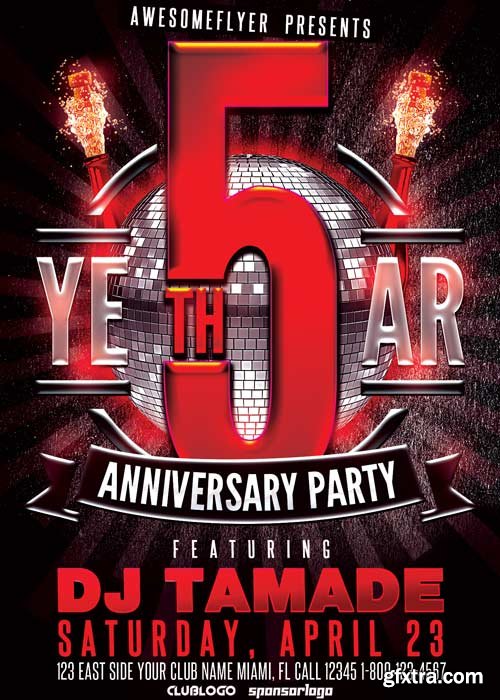 Anniversary Flyer V10 Template