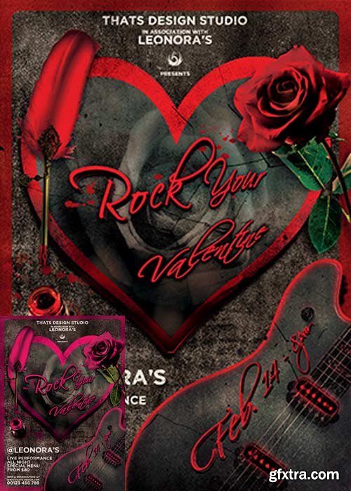 Rock Your Valentine V10 Flyer Template