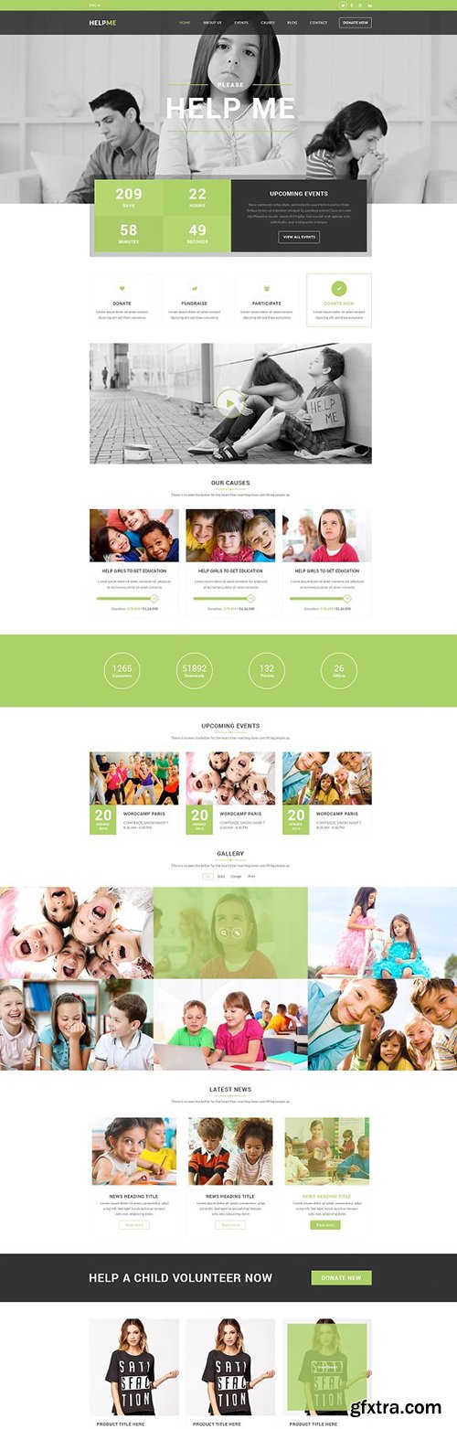 CreativeMarket Helpme - Non-profit Charity Template 957250