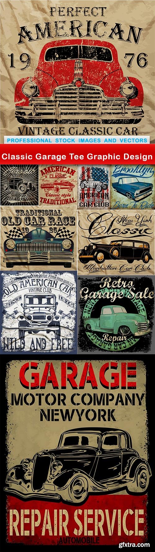 Classic Garage Tee Graphic Design - 10 EPS