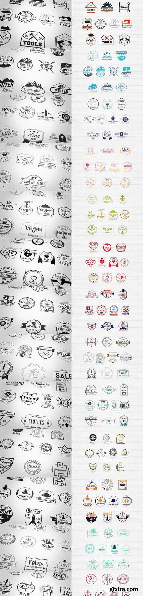 CM - 572 Badge Logos Bundle 1195971