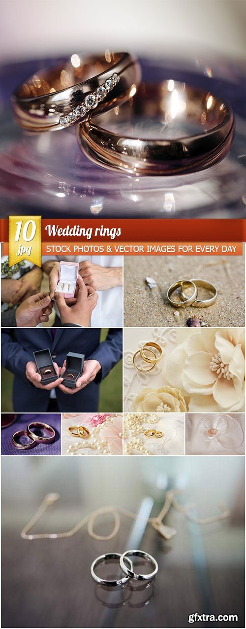 Wedding rings, 10 x UHQ JPEG