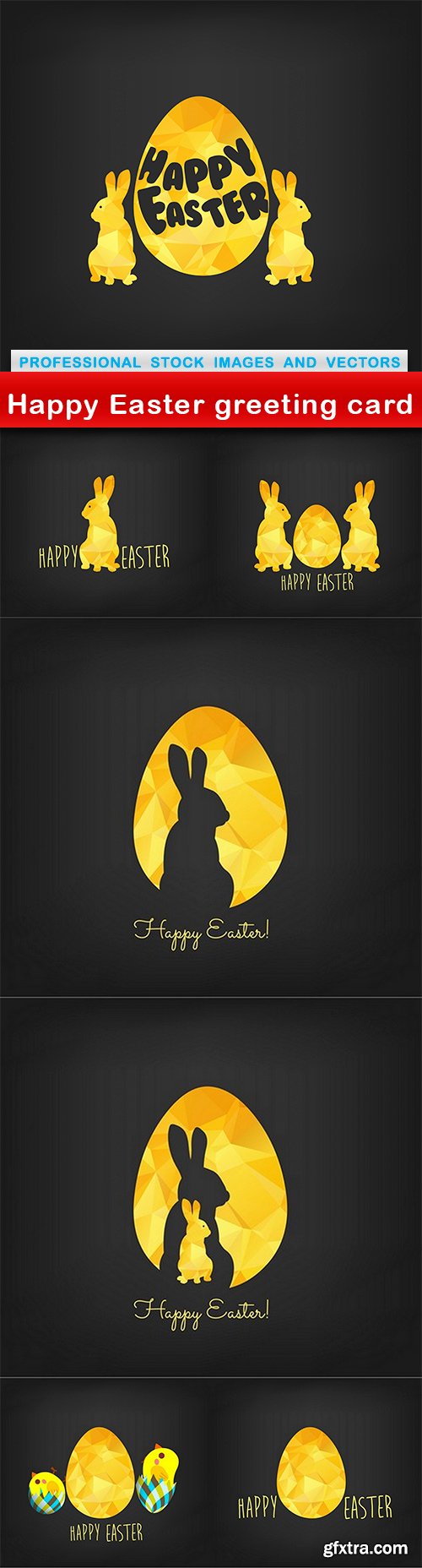 Happy Easter greeting card - 7 EPS