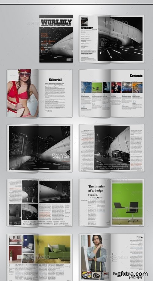 GraphicRiver - Wordly Magazine Indesign Template 696495