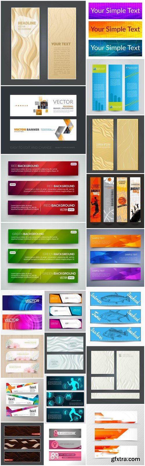 Abstract Banners Collection #134 - 20 Vectors